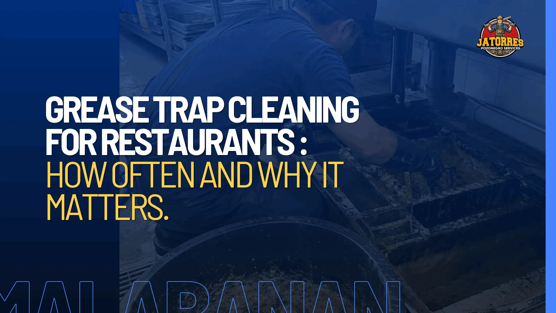 Grease trap cleaning for restaurants in Metro Manila