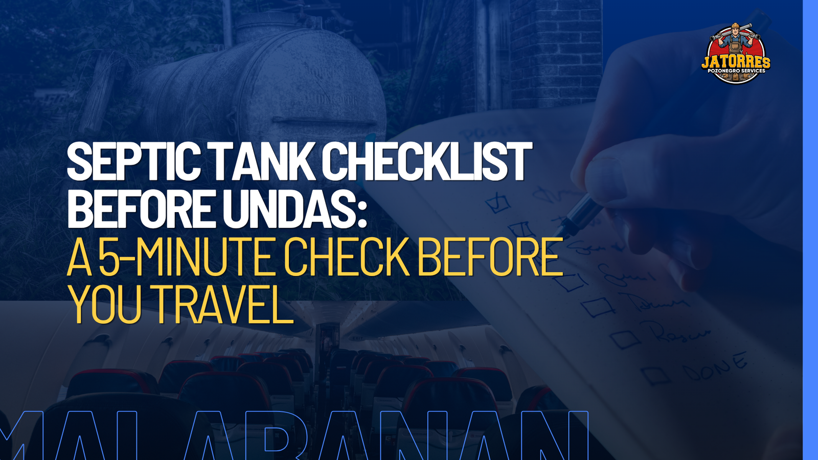 undas septic tank checklist flush test