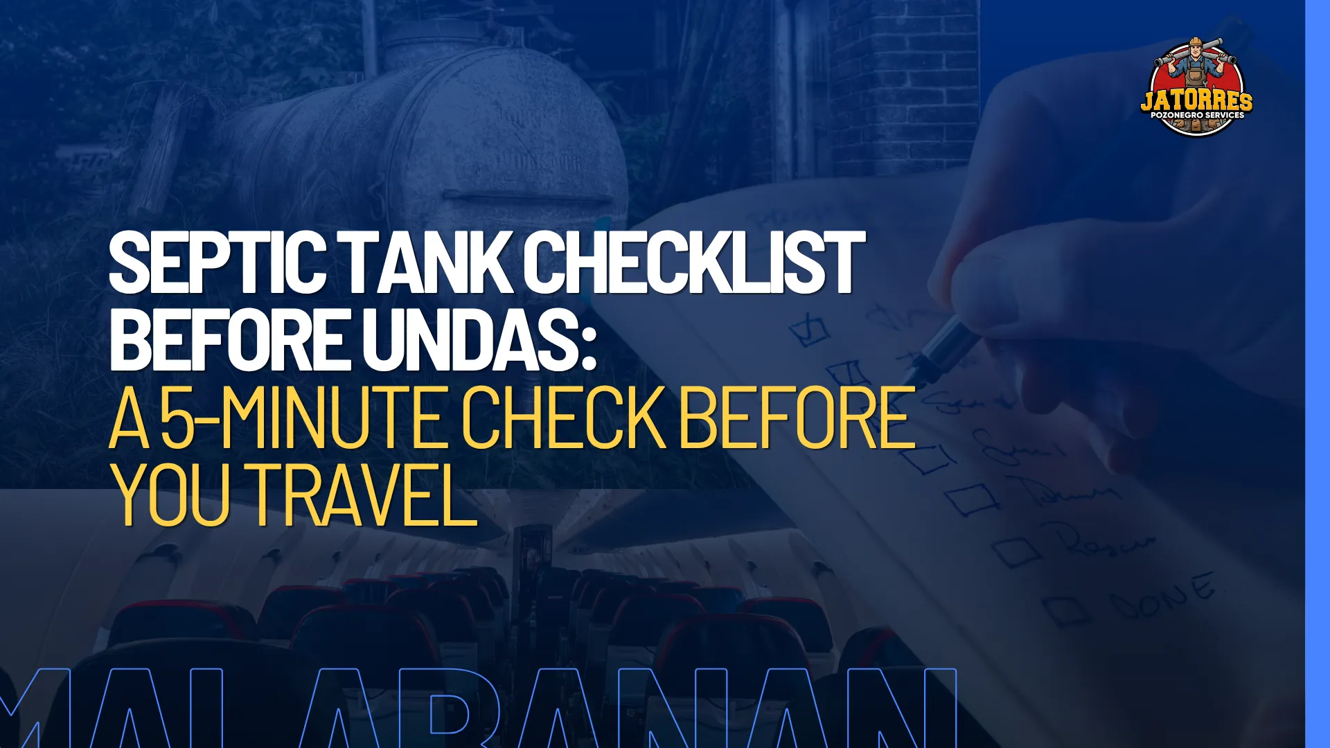 undas septic tank checklist flush test